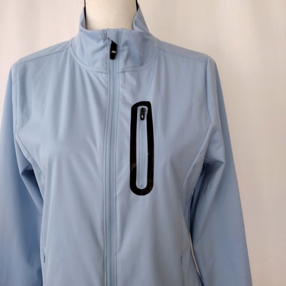 Skechers Go Shield Light Blue Zip Up Fitness Jacket - Picture 8 of 11
